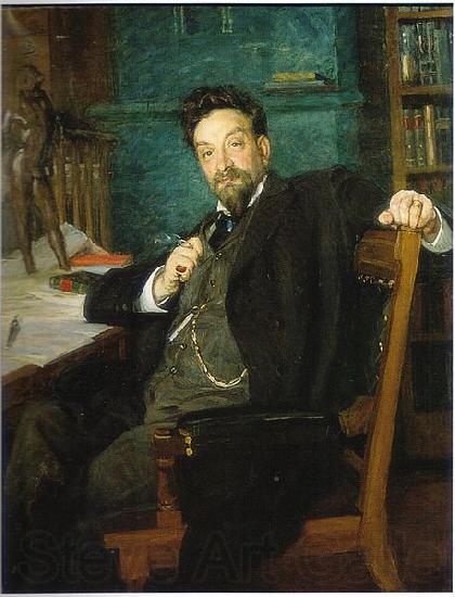 Richard Bergh Portrait of professor Karl Warburg Germany oil painting art